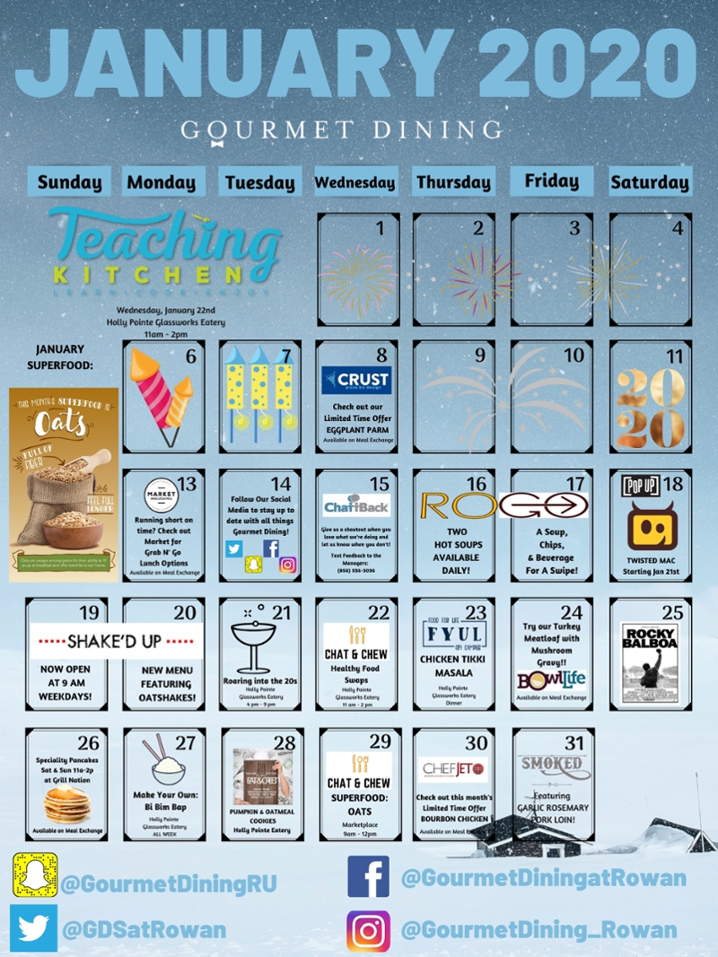 Gourmet Dining Dining Services Rowan University