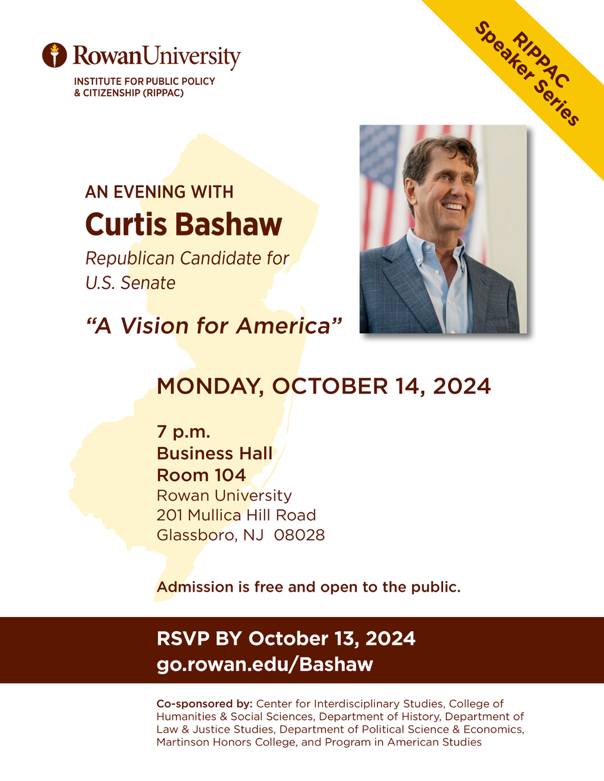 An Evening with Curtis Bashaw Flyer