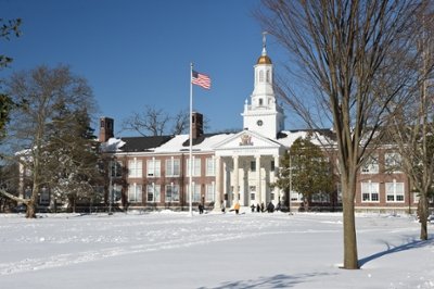 campus in snow