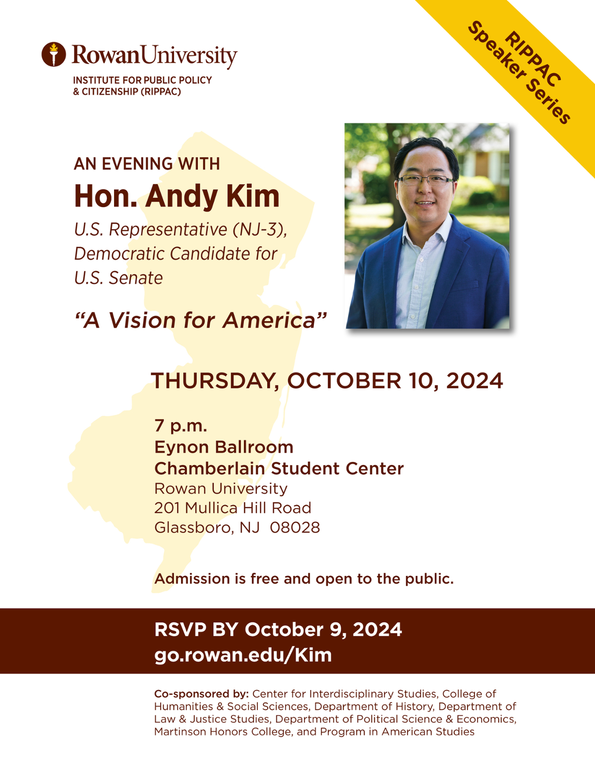 An Evening with Hon. Andy Kim Flyer