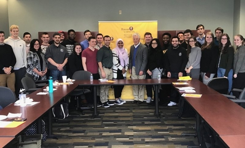 Governor Jim Florio with Rowan Institute Students