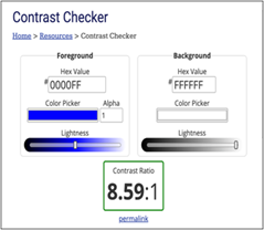 WebAIM Contrast Checker