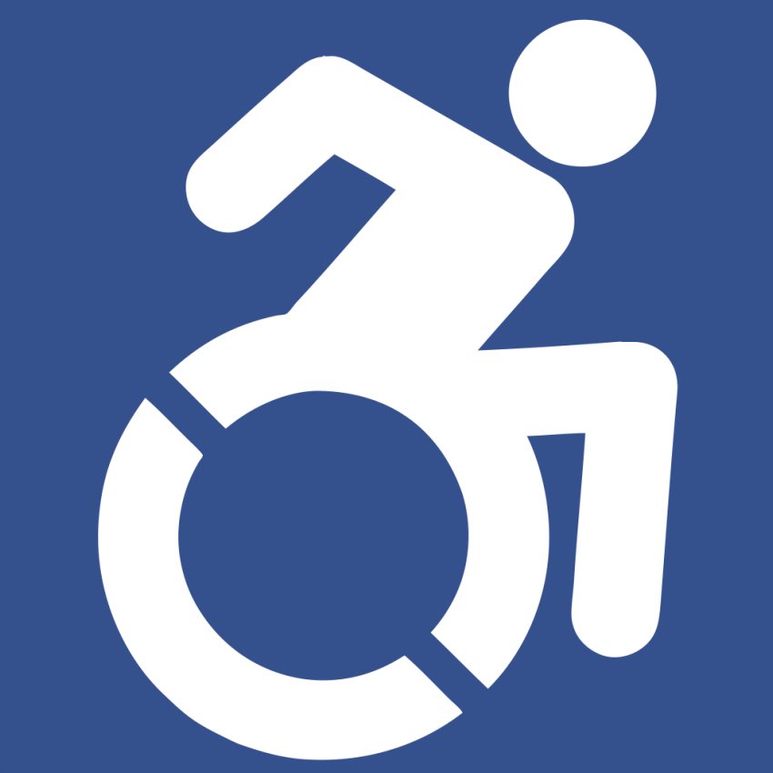 blue accessibility icon
