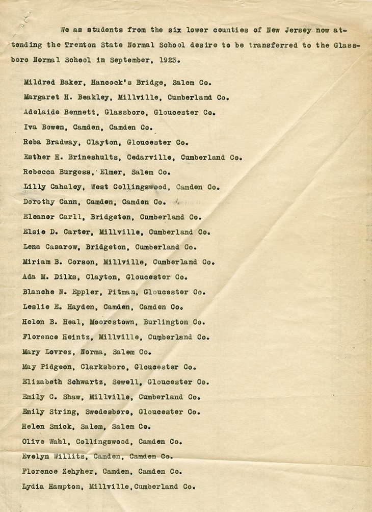 1923 transfer letters