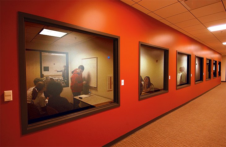 observation rooms in Education Hall