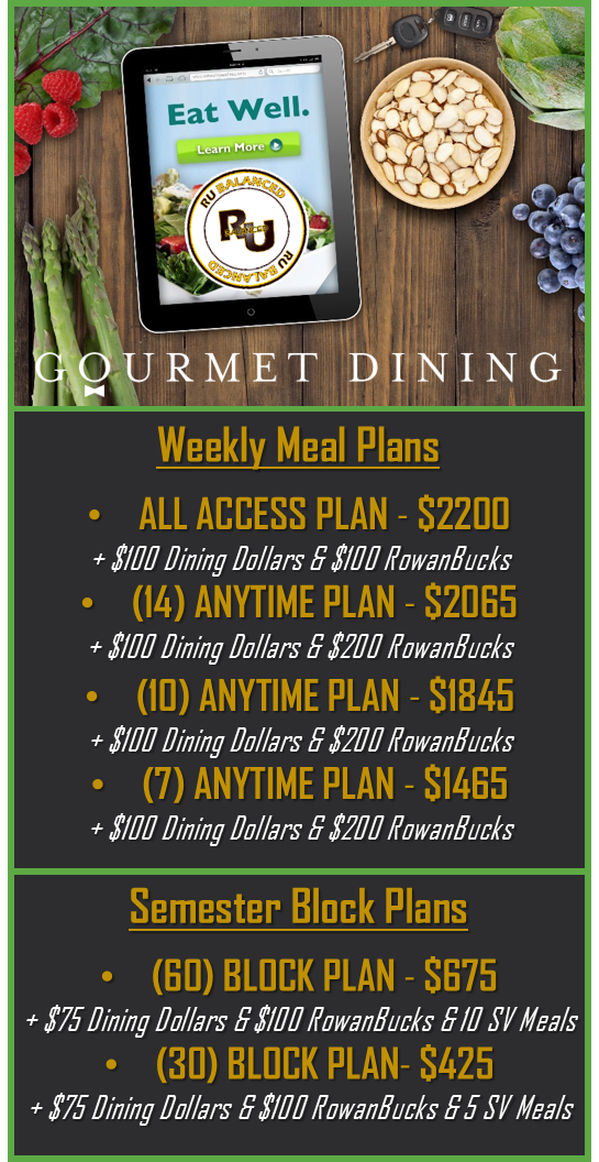 Meal Plan Information Dining Services Rowan University