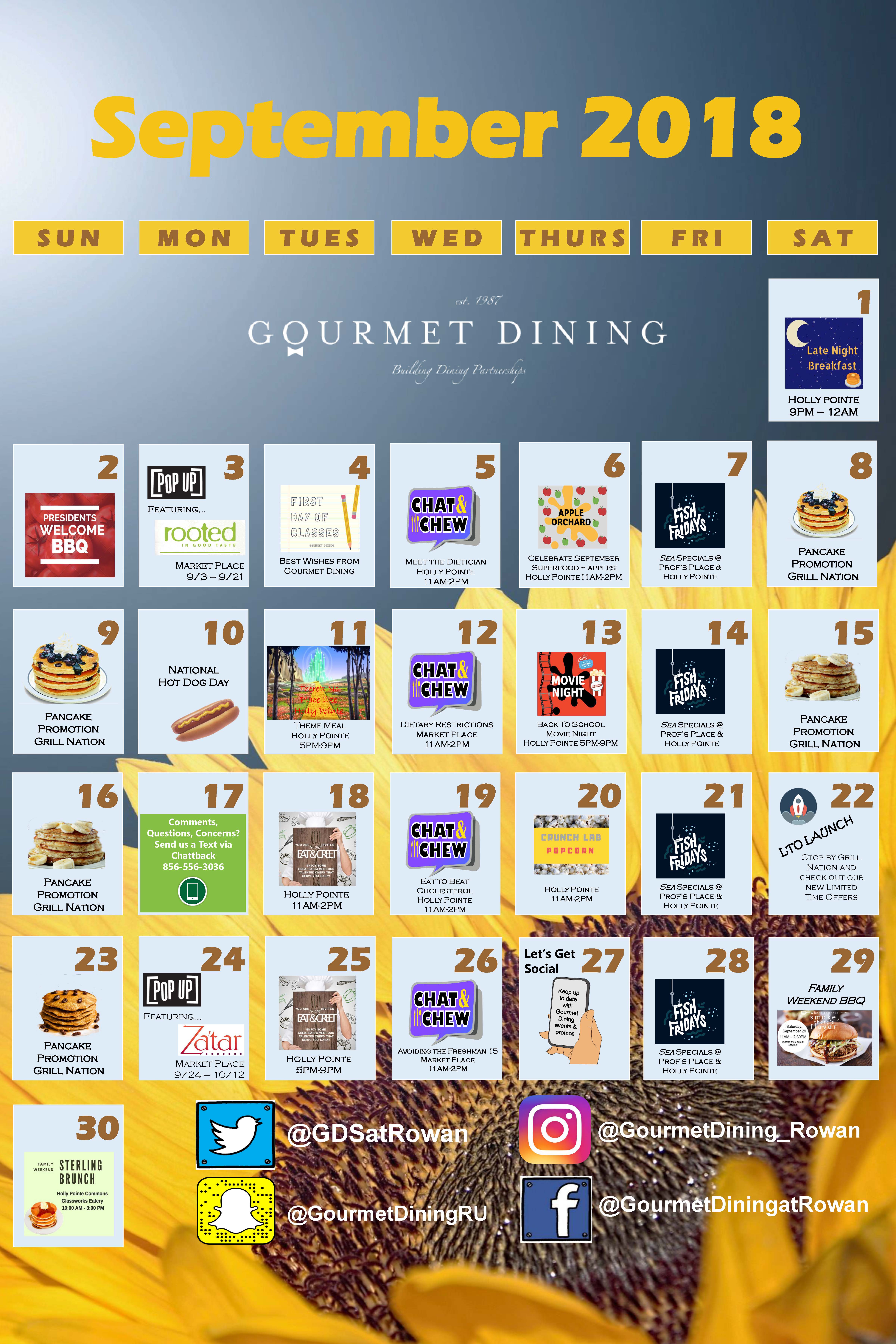 Gourmet Dining Dining Services Rowan University