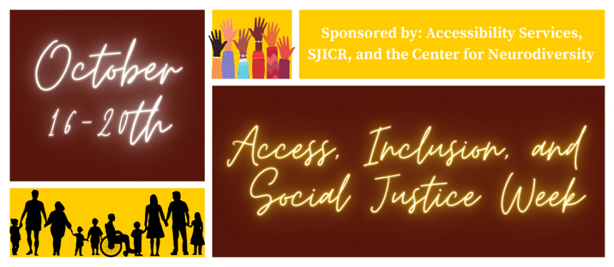 access inclusion and social justice week at rowan october 16-20