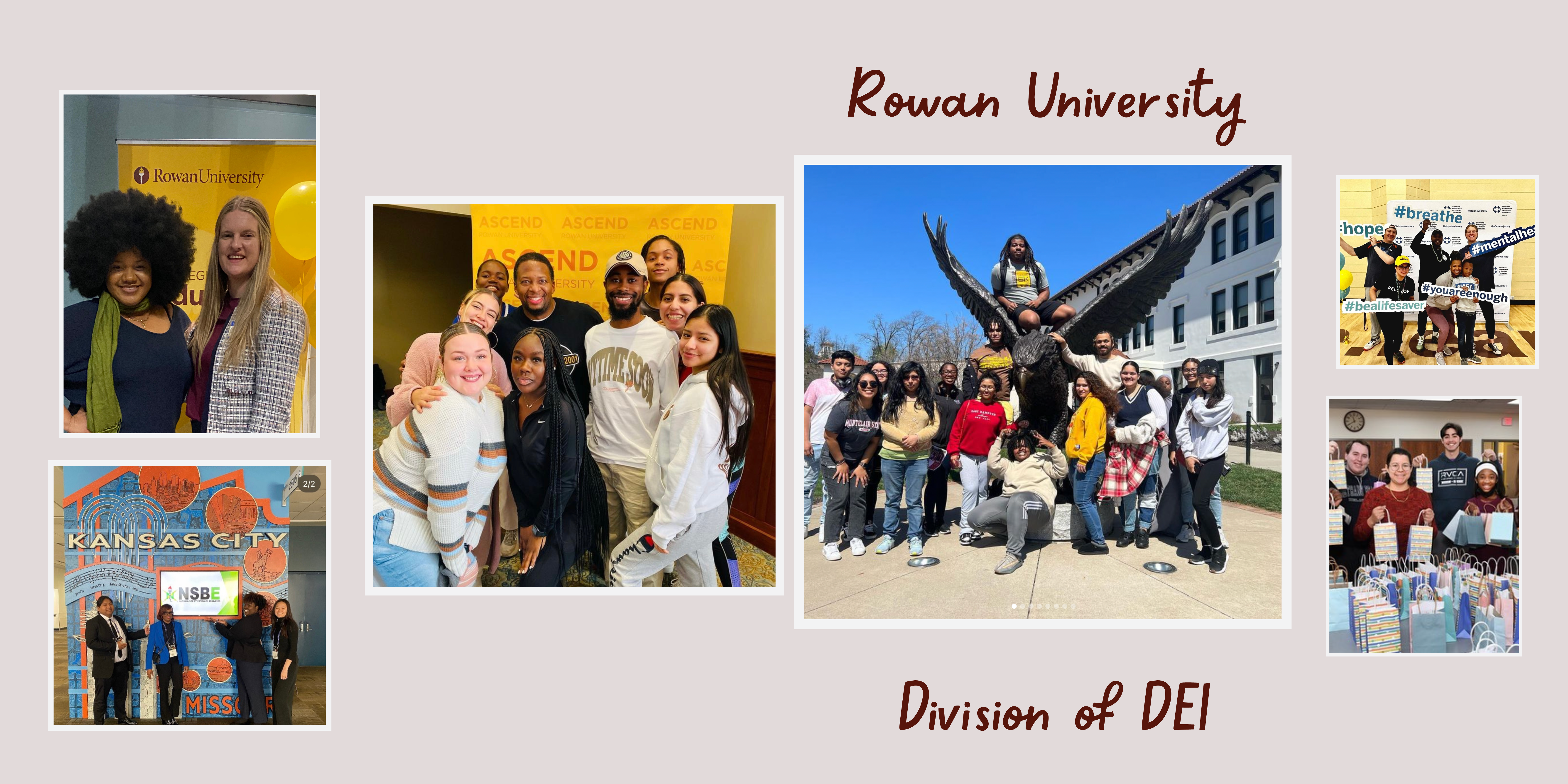 collage of pictures from Rowan DEI