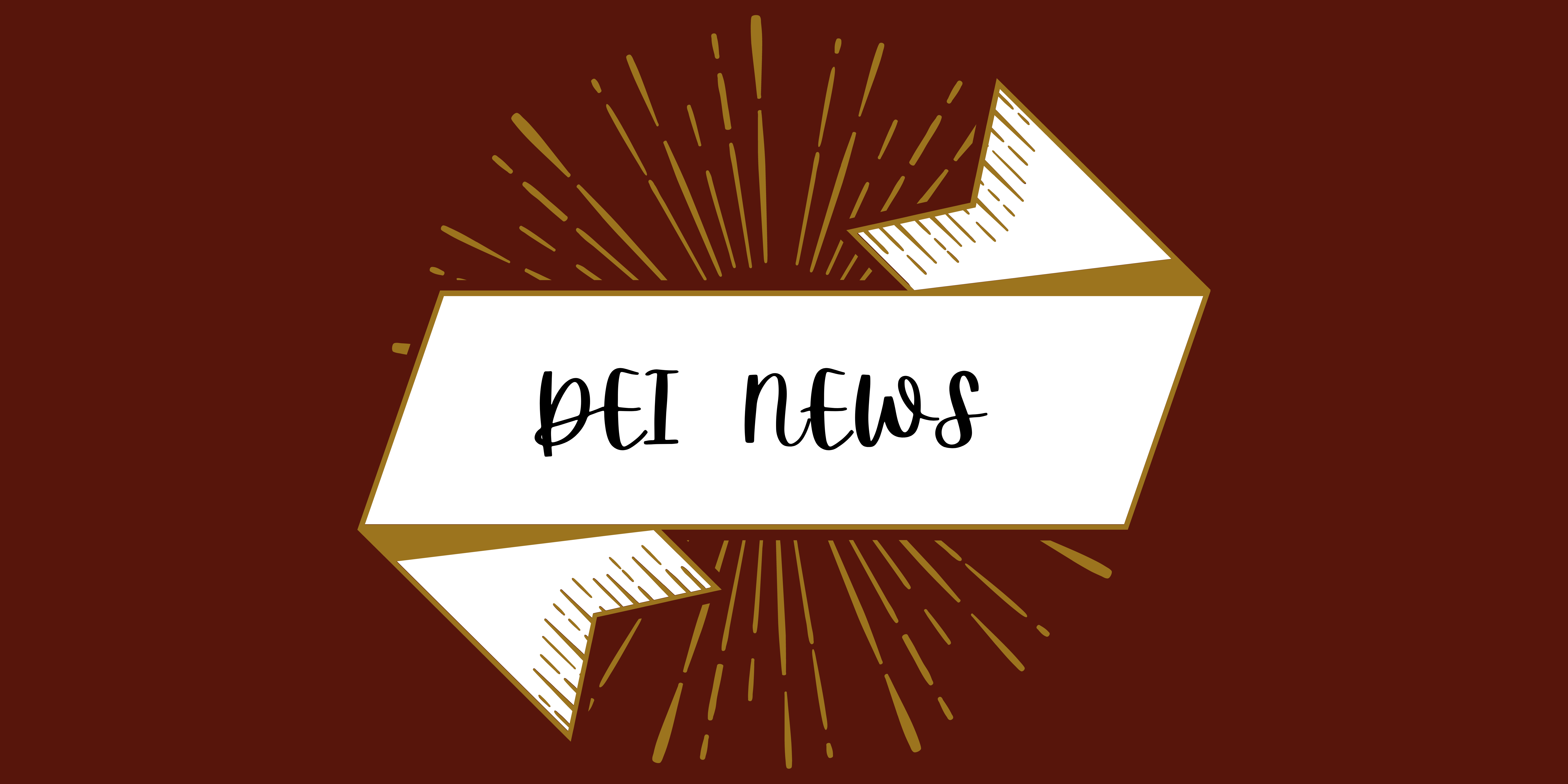 yellow background with text DEI division news