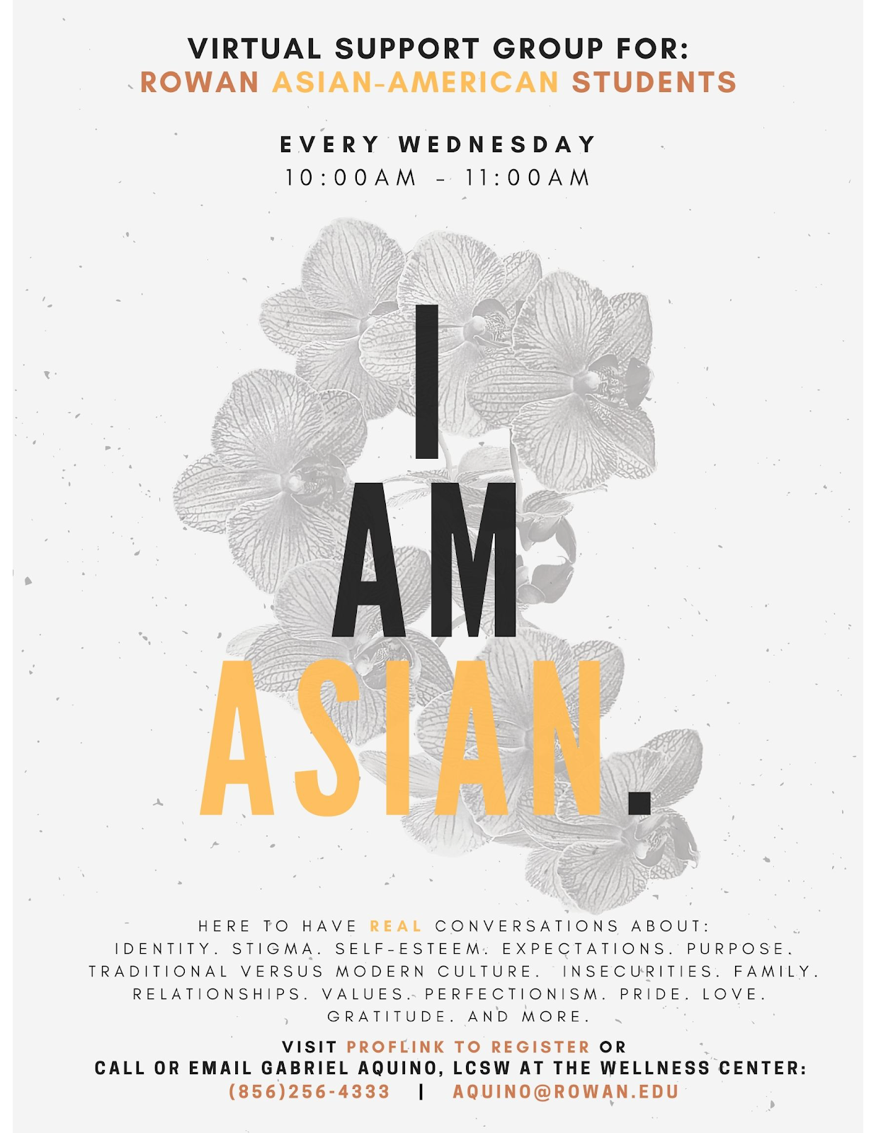 I Am Asian Support Group Flyer