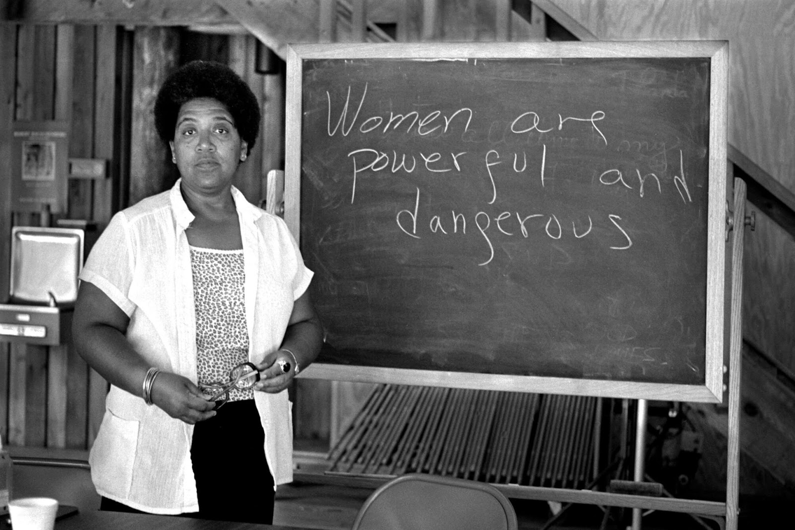 Audre Lorde in a classroom