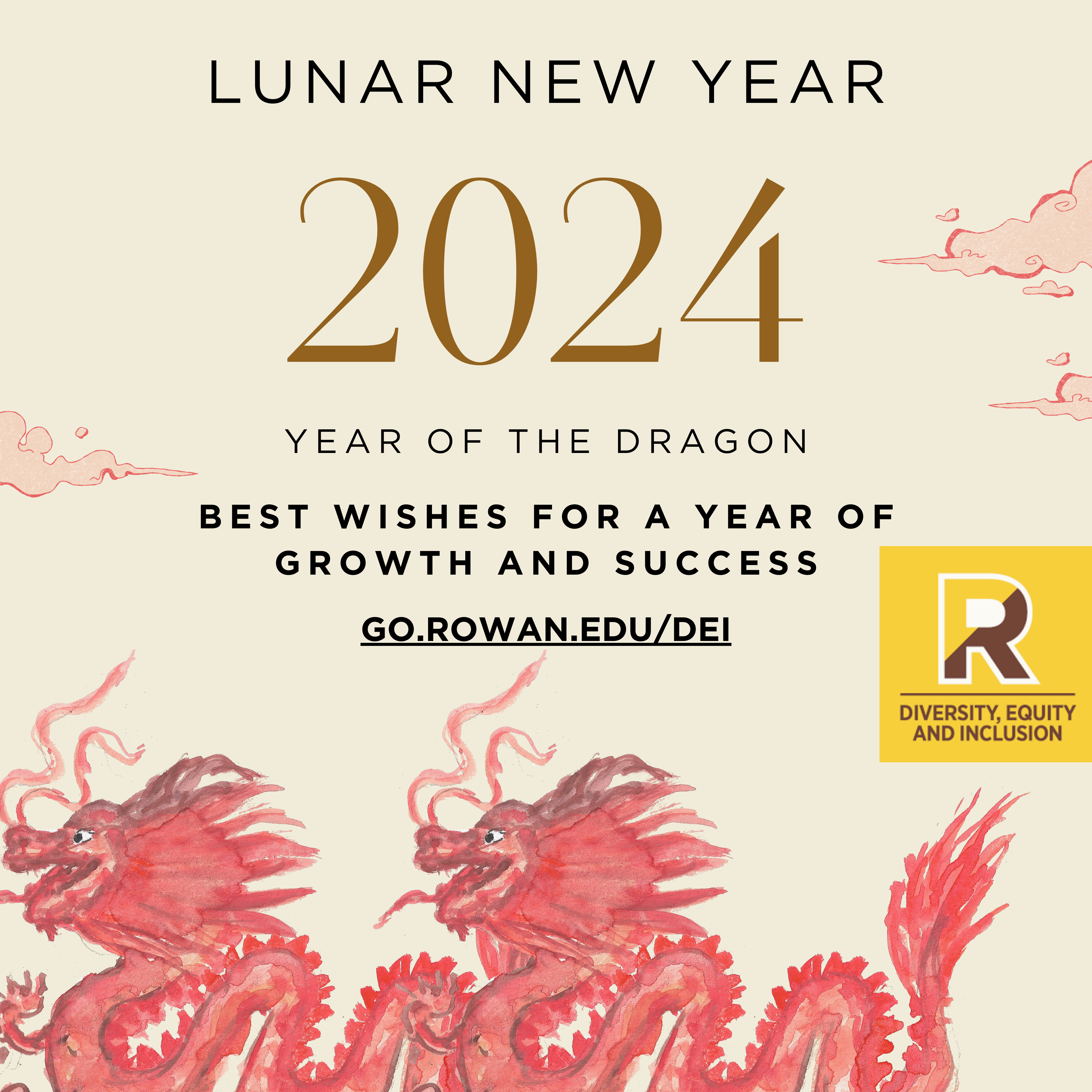Rowan University DEI Lunar New Year 2024 Graphic