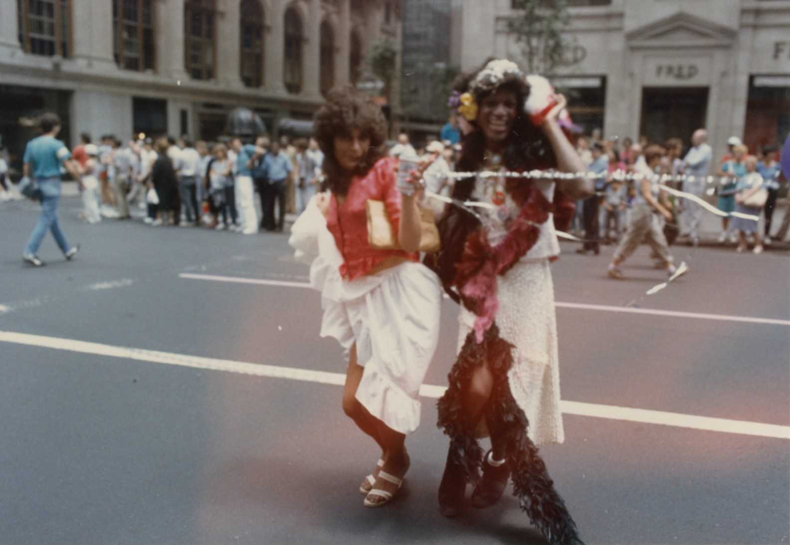 Sylvia Rivera and Marsha Johnson at Pride March NYC 1986 Photo