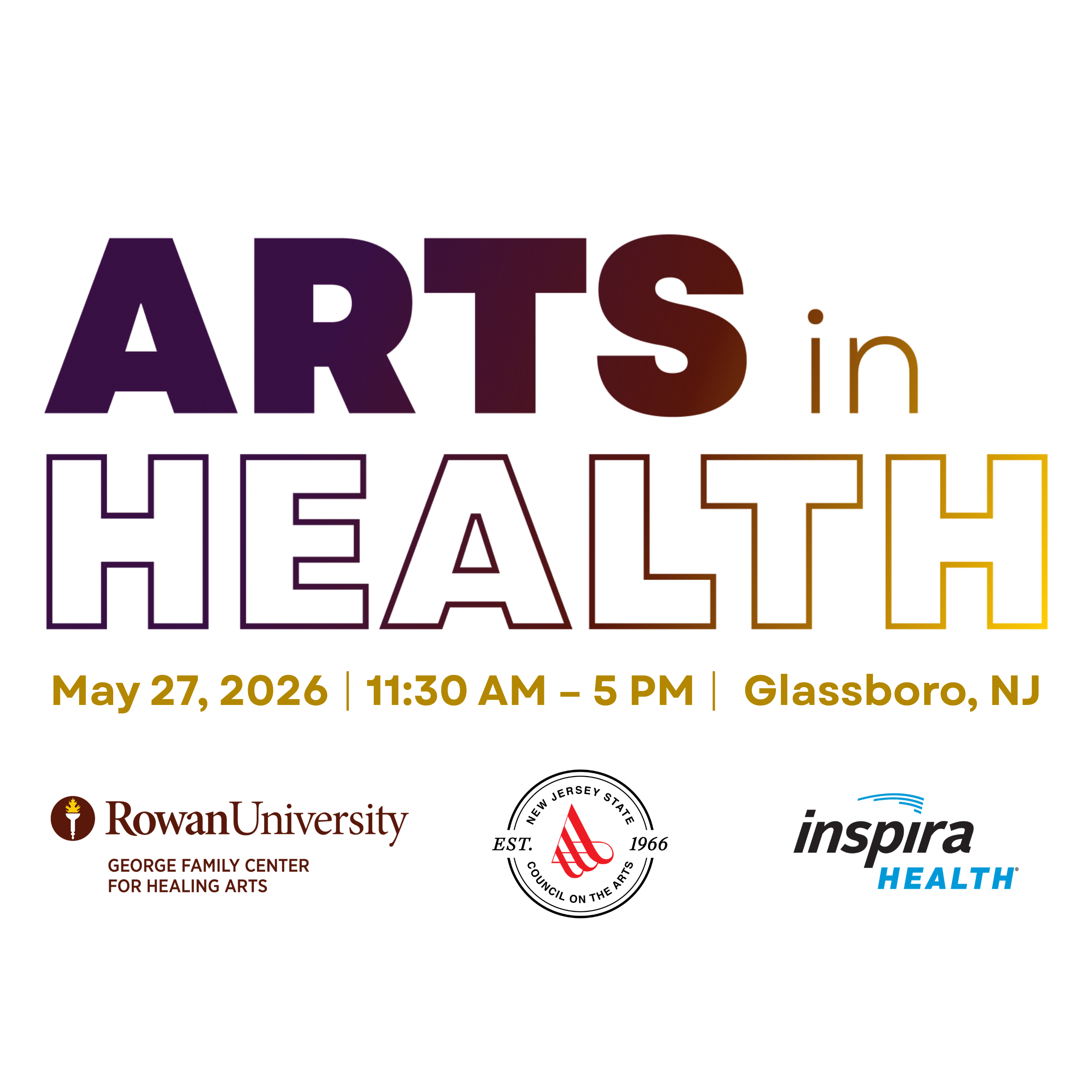 Arts in Health Logo Date and Time