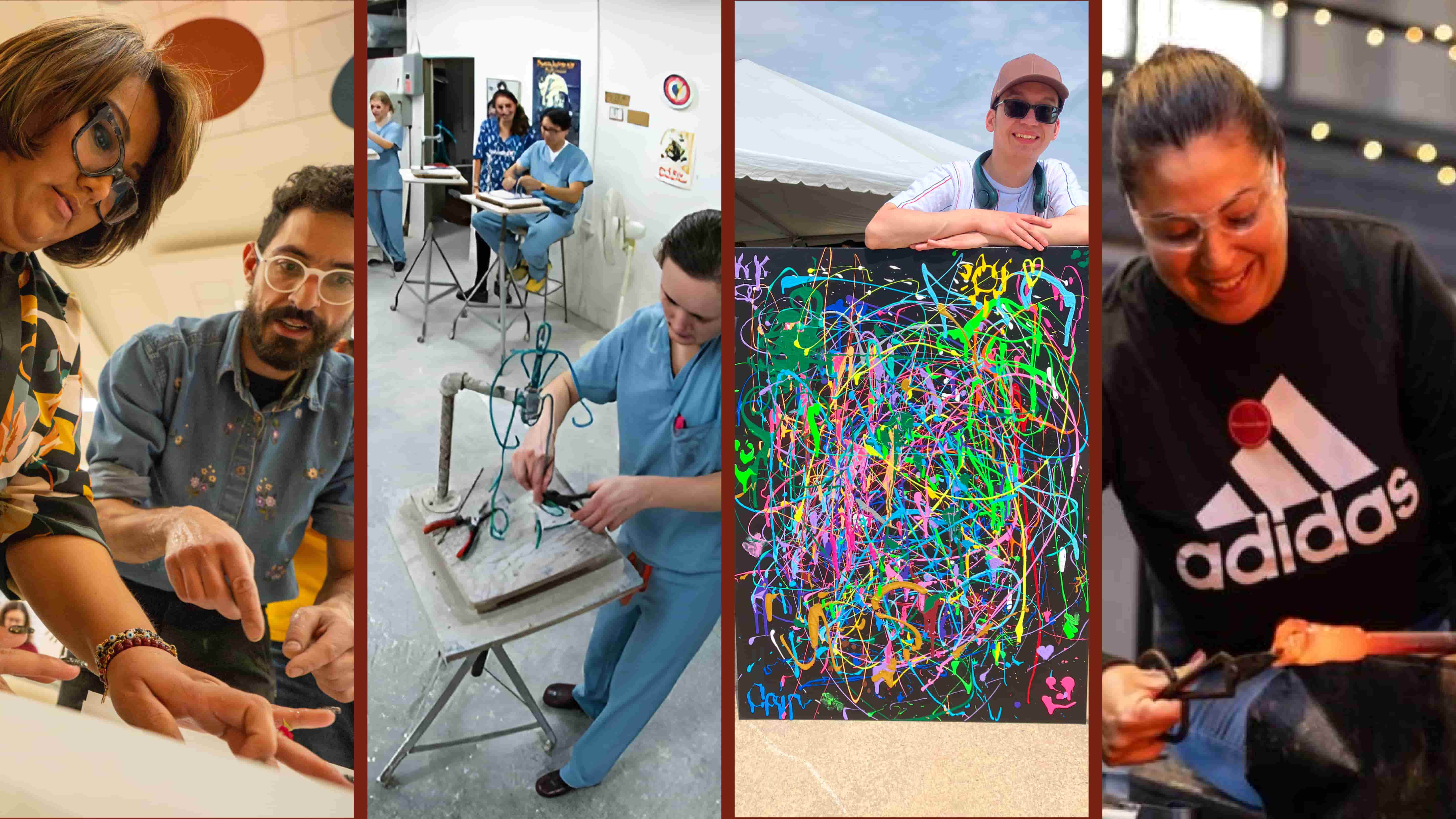 collage of healing arts photos