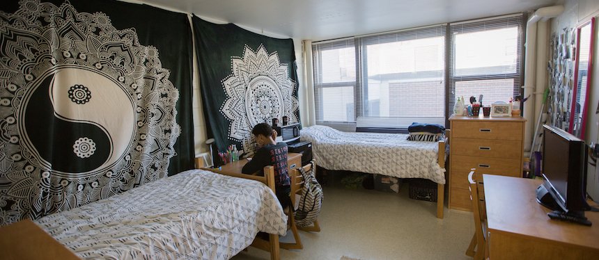 Rowan University Freshman Dorm Evergreen, Double Room