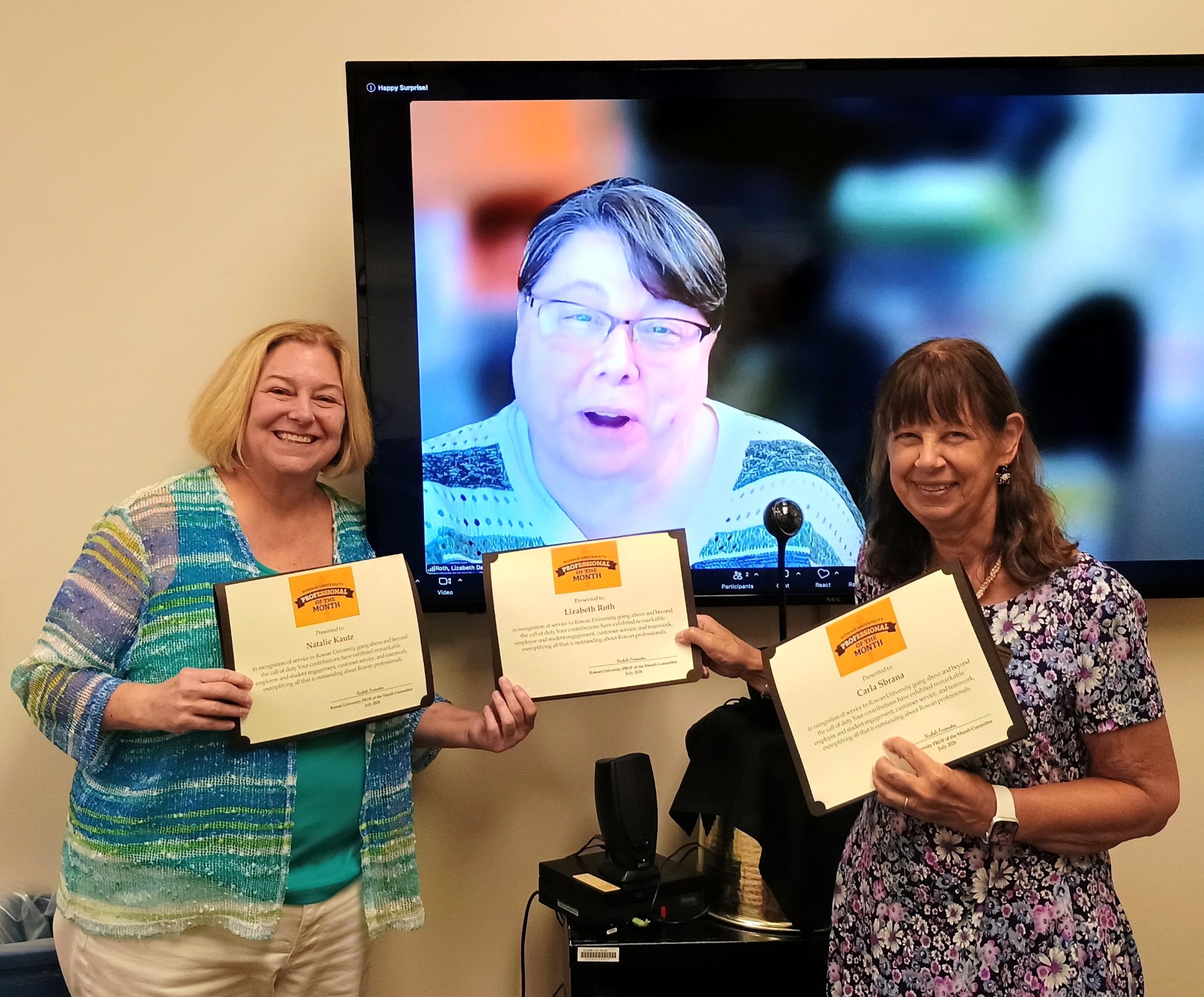 Prof of the Month Faculty Center Team