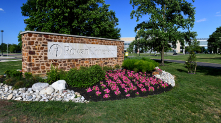 Rowan university with flowers 