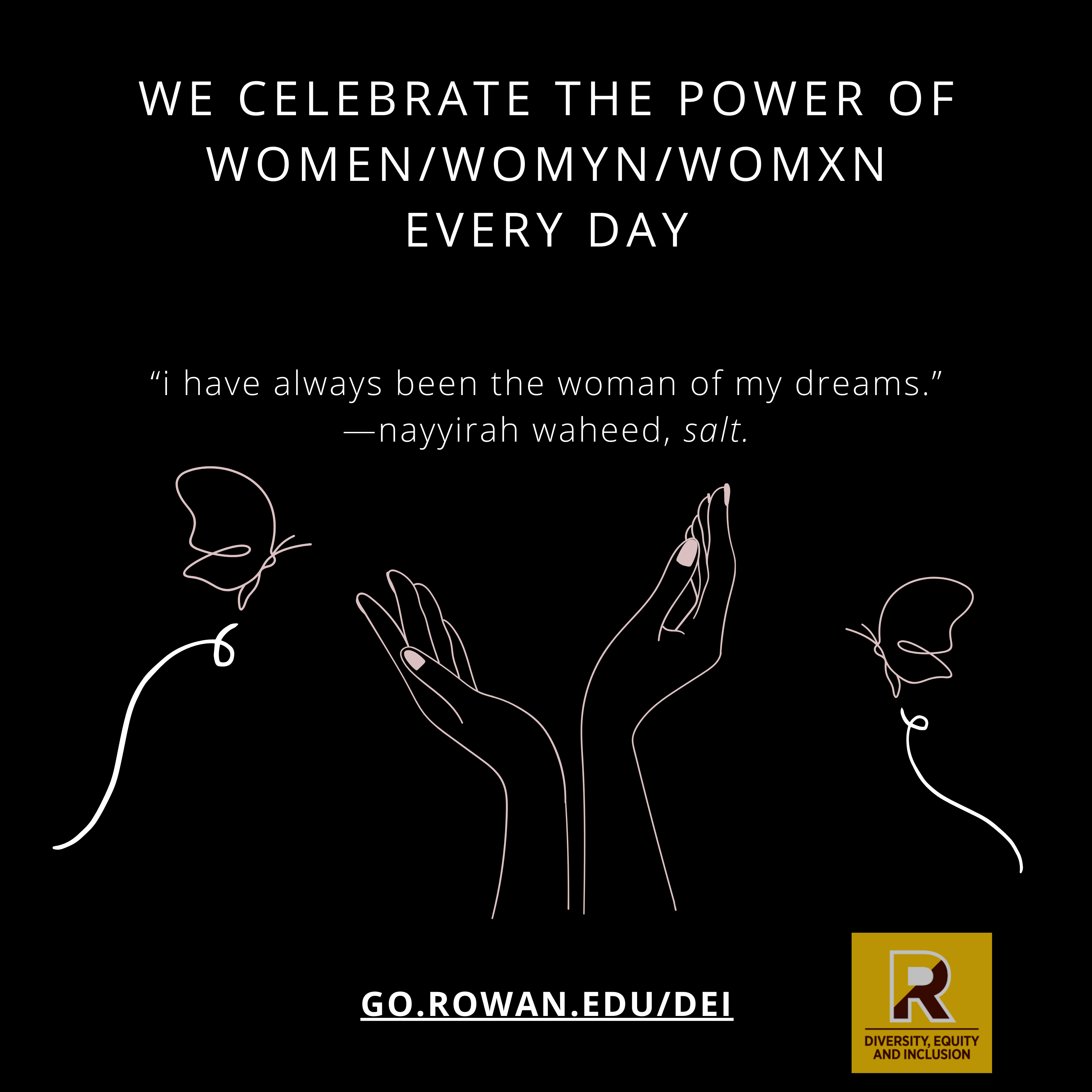 Rowan University DEI WHM and IWD 2024 Graphic