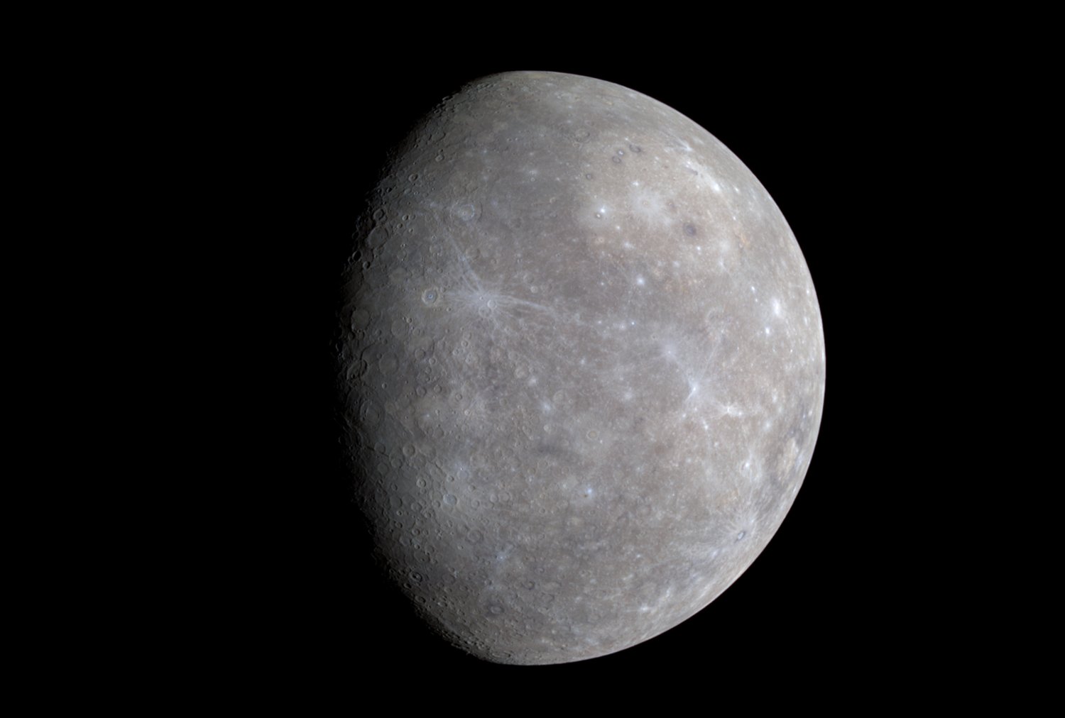 Mercury as imaged by NASA's MESSENGER spacecraft.