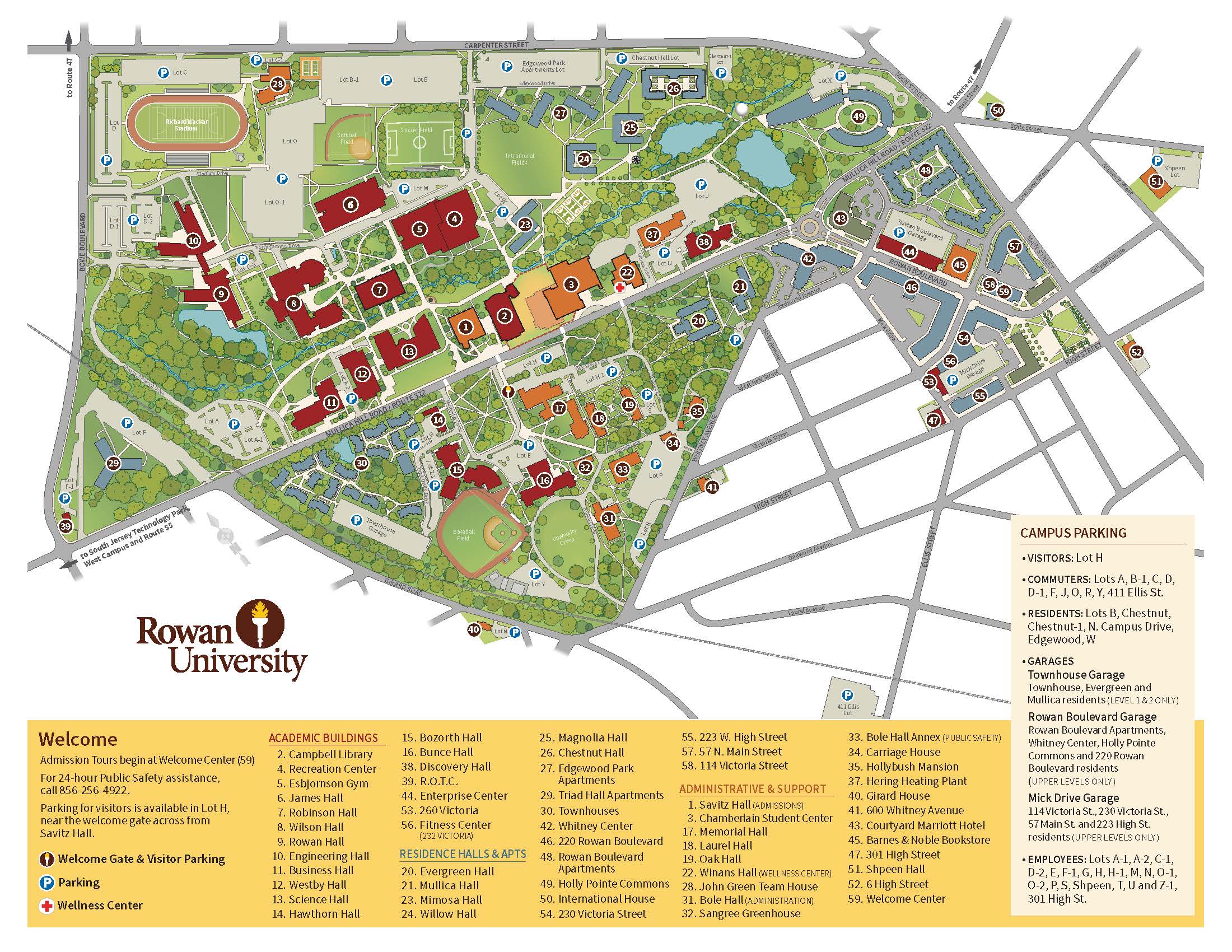 Campus Parking Map 2021-2022