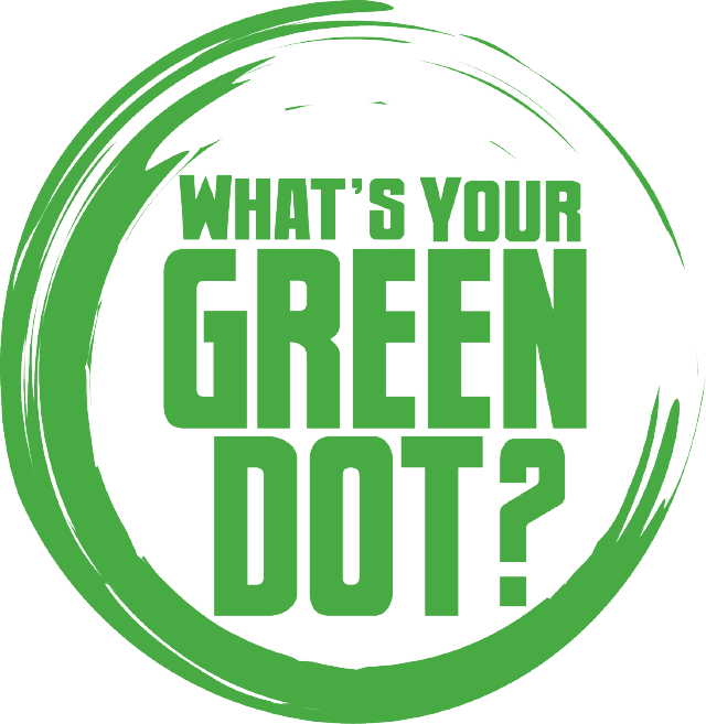 A circle with "What's your green dot" in the center.