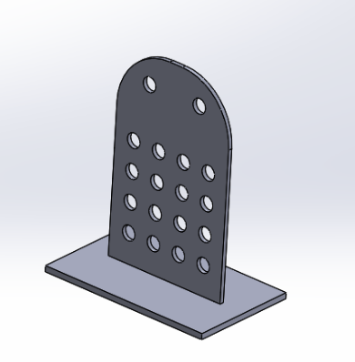 A 3D model of the spine component for the fish tail