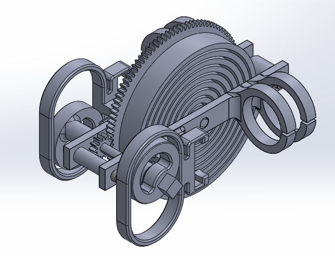 CAD model of machine design fish final assembly