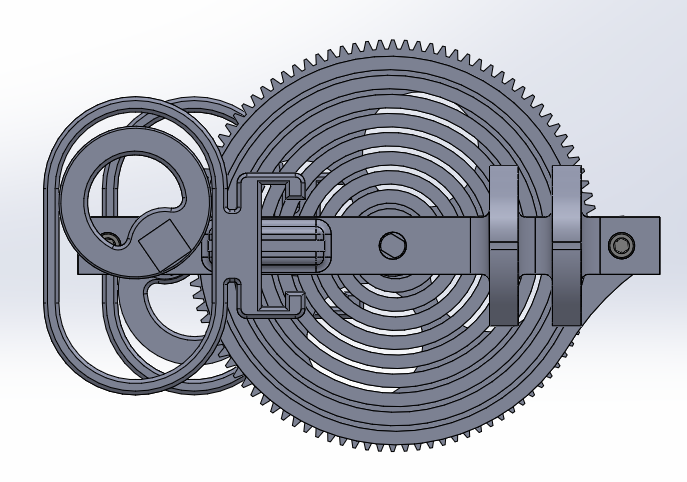 CAD model of machine design fish final assembly front