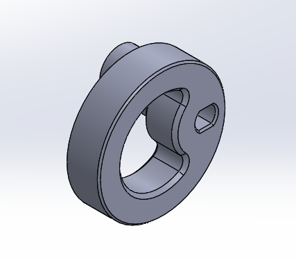 CAD model of machine design fish eccentric