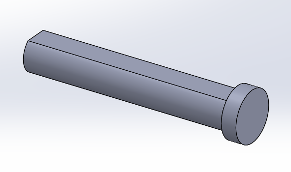 CAD model of machine design fish axle