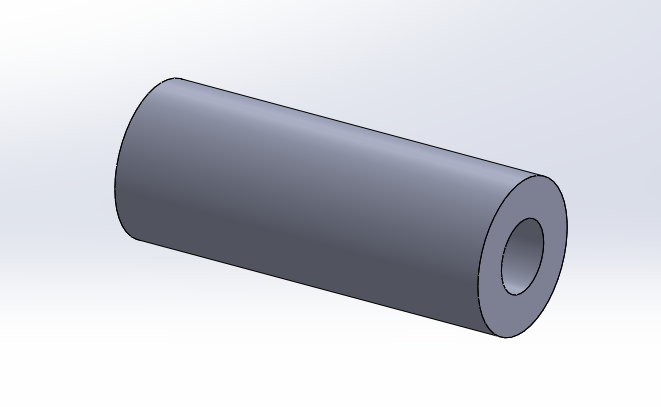 CAD model of machine design fish spacer