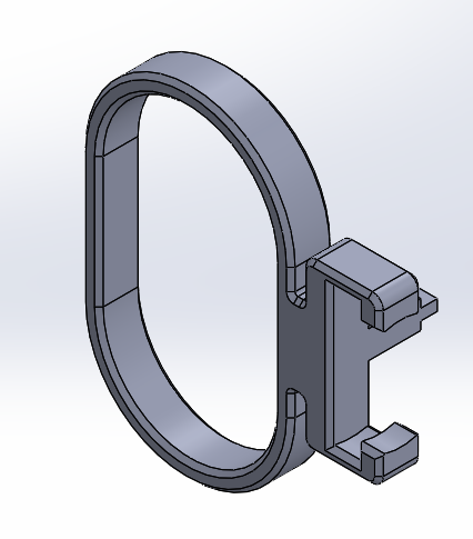 CAD model of machine design fish yoke