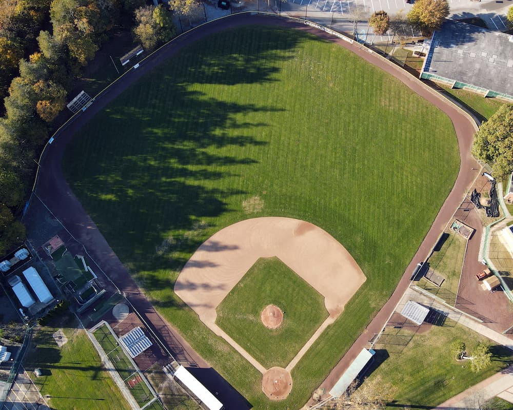bird's eye view of rowan's baseball field