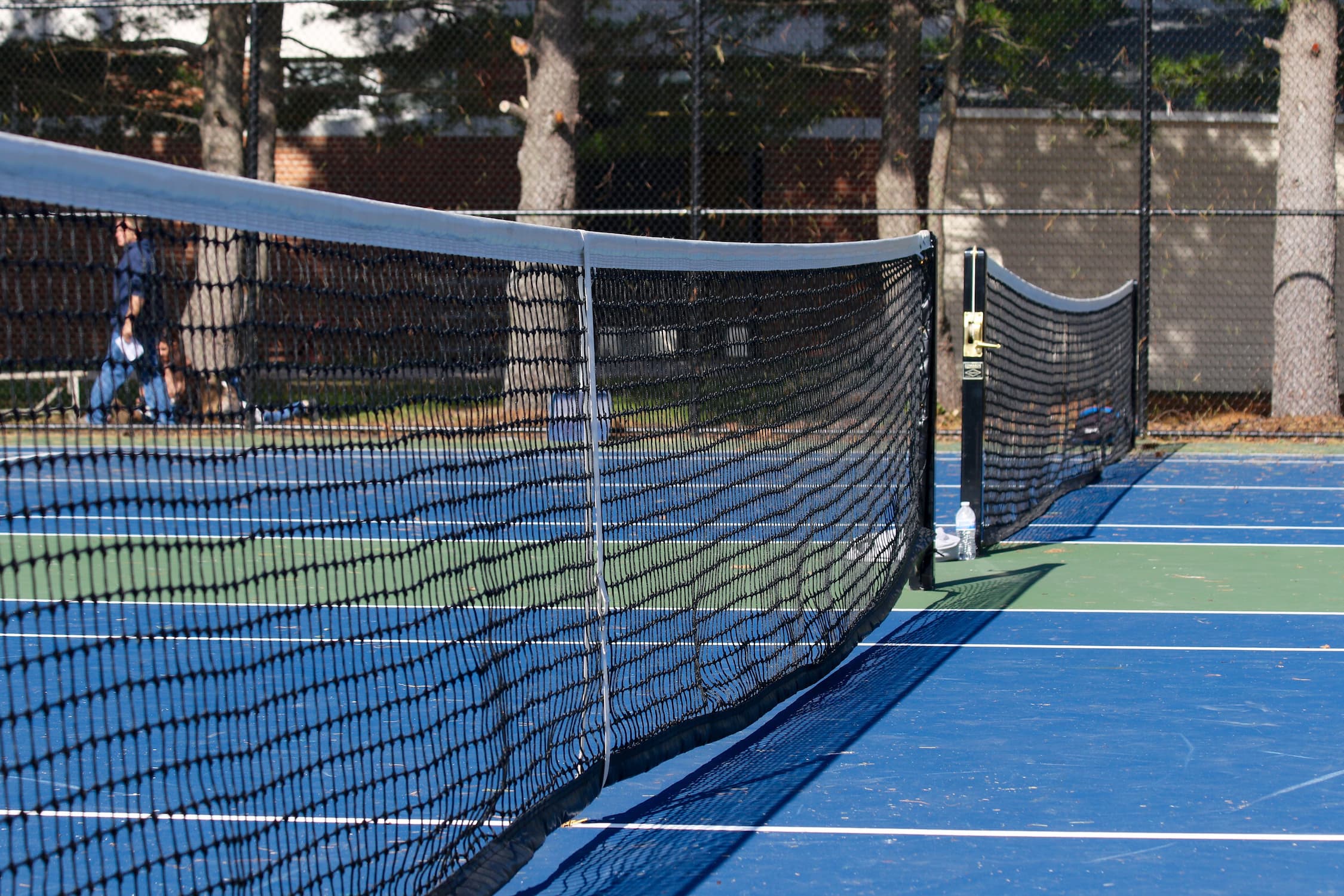 tennis nets on outdoor court