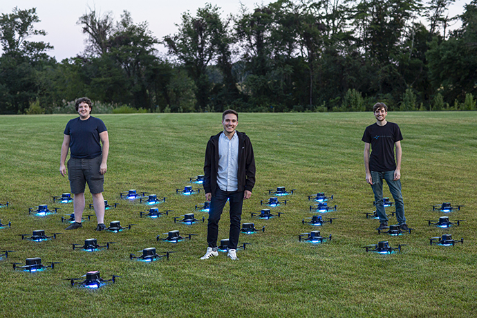 Verge Aero owners and Rowan University alumni Tony Samaritano, Chris Franzwa and Anthony Merlino.