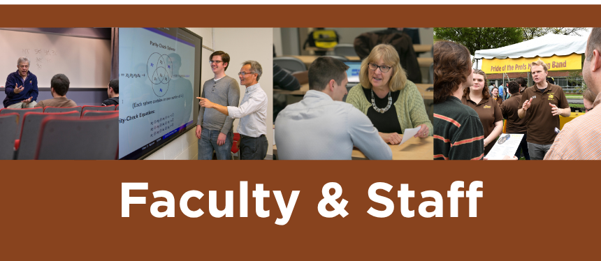 faculty and staff interacting with students