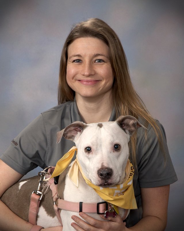 Michele Pich & therapy dog, Vivian Peyton